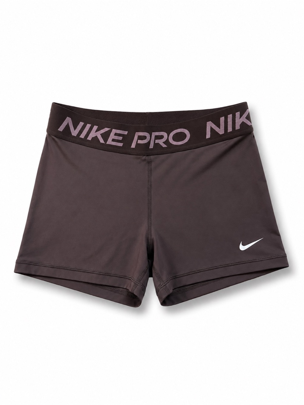 Nike Pro Women's Brown Training Bike Shorts with Logo